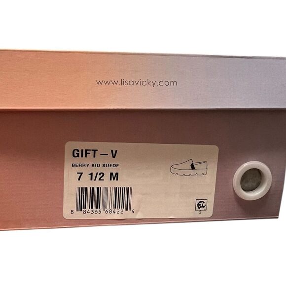 Lisa Vicky Raspberry Pink Suede Gift Platform Slip Om Sneakers 7.5 - Picture 4 of 4